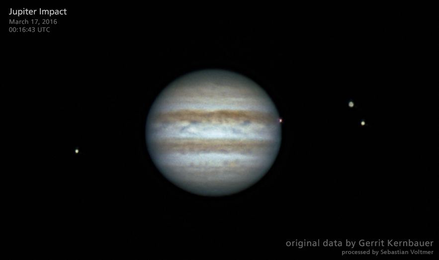 Нови документирани снимки од удари на Јупитер