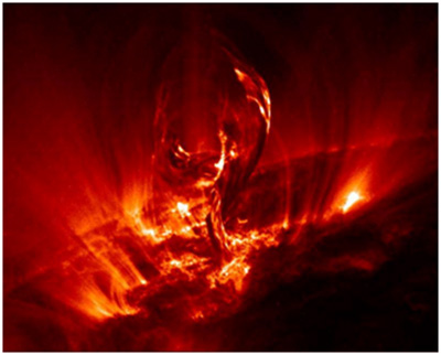 Бурни процеси во хромосферата, снимени во ултравиолетова светлина