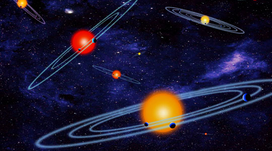 Уметнички приказ на повеќепланетни системи. Заслуги: НАСА
