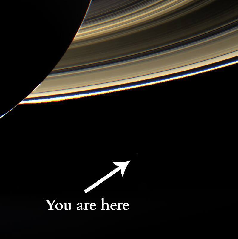Спектакуларна фотографија на Сатурн и нашата Земја
