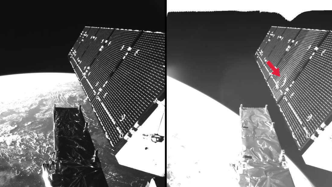 Дел од вселенски отпад направи дупка во европскиот сателит
