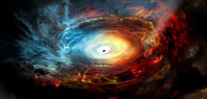 Црна дупка се крие зад сопствениот облак од „издувни гасови“