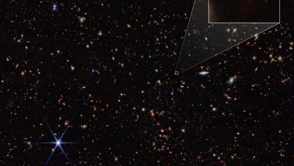 Веб ја откри најоддалечената галаксија некогаш видена, постоела кратко по Големата експлозија за време на космичката зора